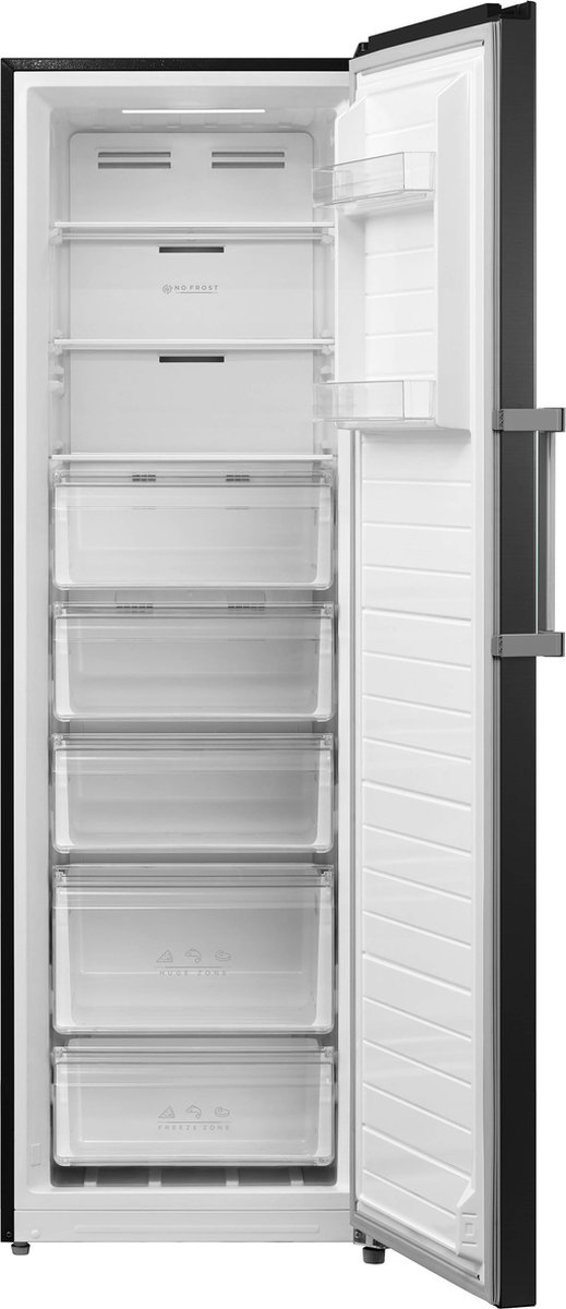 Inventum VR1850B No Frost kastmodel vriezer energiezuinig - 272 liter - 185 cm hoog - Supervriezen - Superkoelen - Energielabel C - Ledverlichting - Afbeelding 4