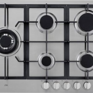 ETNA KG875RVSA - Gaskookplaat - 5 pits met wokbrander - 75 cm - RVS