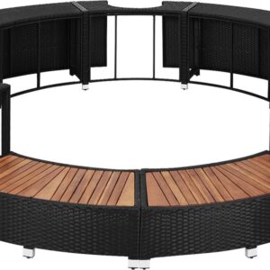 Casaria Whirlpool Frame – FSC®-Gecertificeerd Eucalyptushout – Zwart