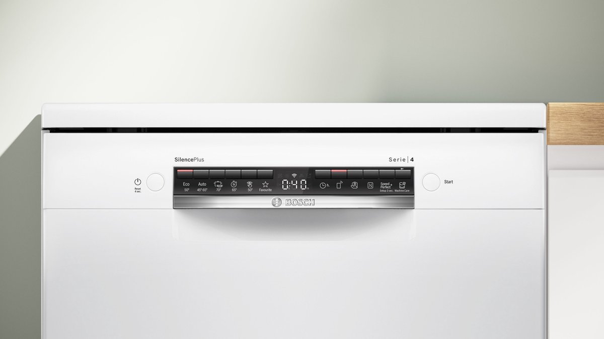 Bosch SMS4EVW08E - Serie 4 - Vaatwasser - Vrijstaande vaatwasser - 60 cm - Wit - Energielabel B - Home Connect - Efficient Dry: verbeterde - Afbeelding 4