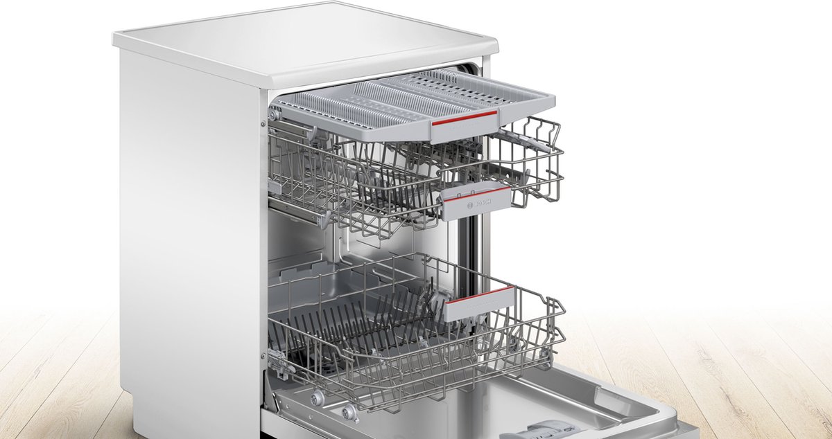 Bosch SMS4EVW08E - Serie 4 - Vaatwasser - Vrijstaande vaatwasser - 60 cm - Wit - Energielabel B - Home Connect - Efficient Dry: verbeterde - Afbeelding 5