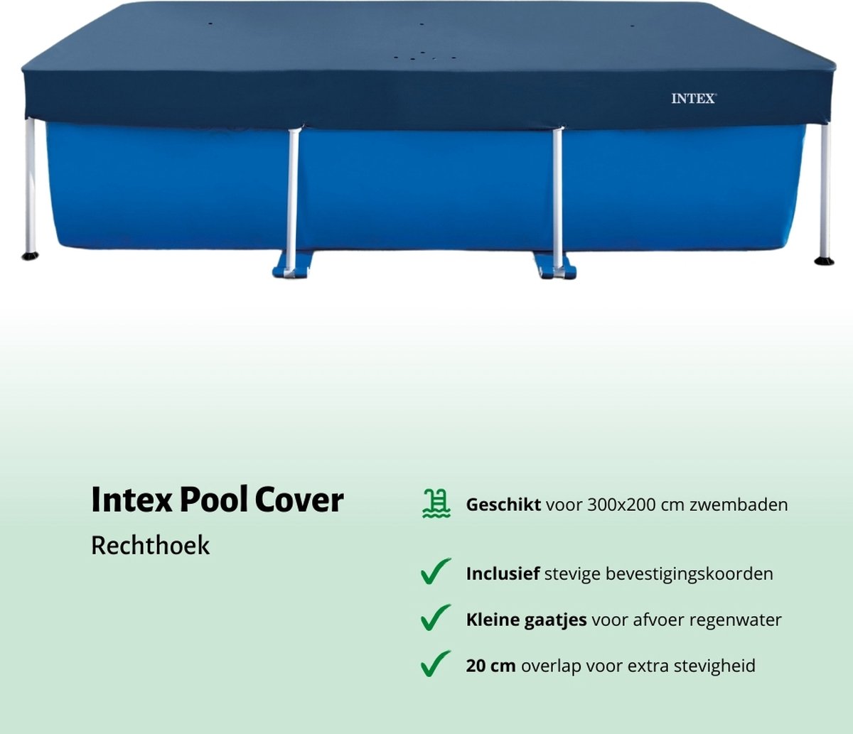 Intex Rechthoekig Prism Frame Zwembad - 300 x 175 x 80 cm - Grijs - Inclusief Pomp - Ladder Afdekzeil - Zoutwatersysteem - Filters - Zwembadzout - Afbeelding 3