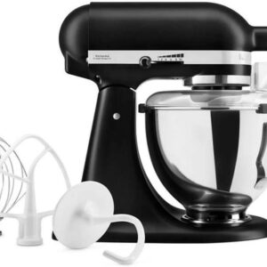 Kitchenaid Artisan 5KSM95PSEBM - Keukenmachine - 4,3L - Mat Zwart - 3 Menghaken